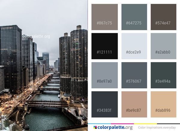 Metropolitan Area Urban Cityscape Color Palette