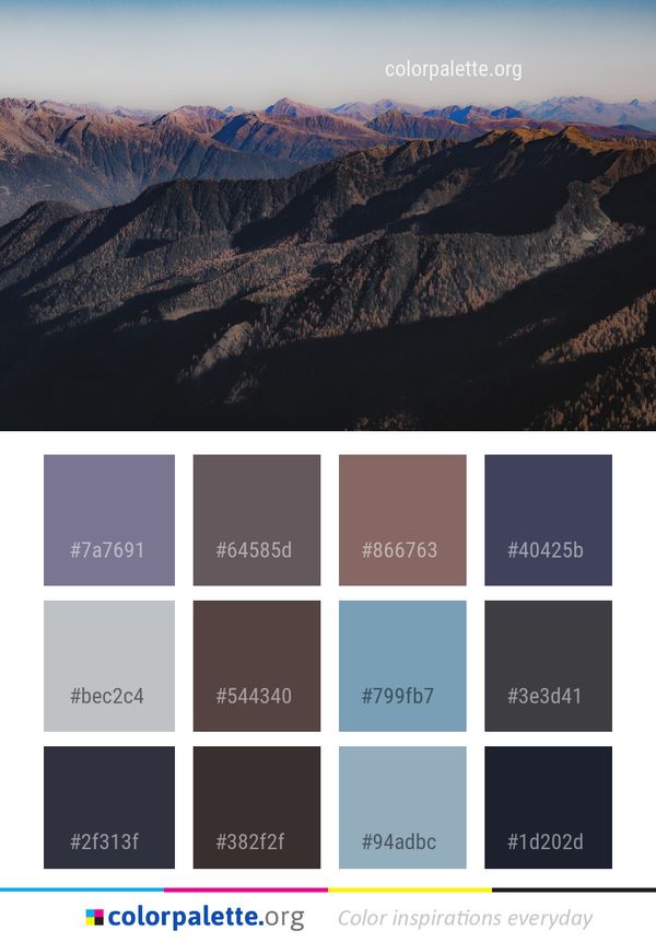 Mountainous Landforms Mountain Sky Color Palette