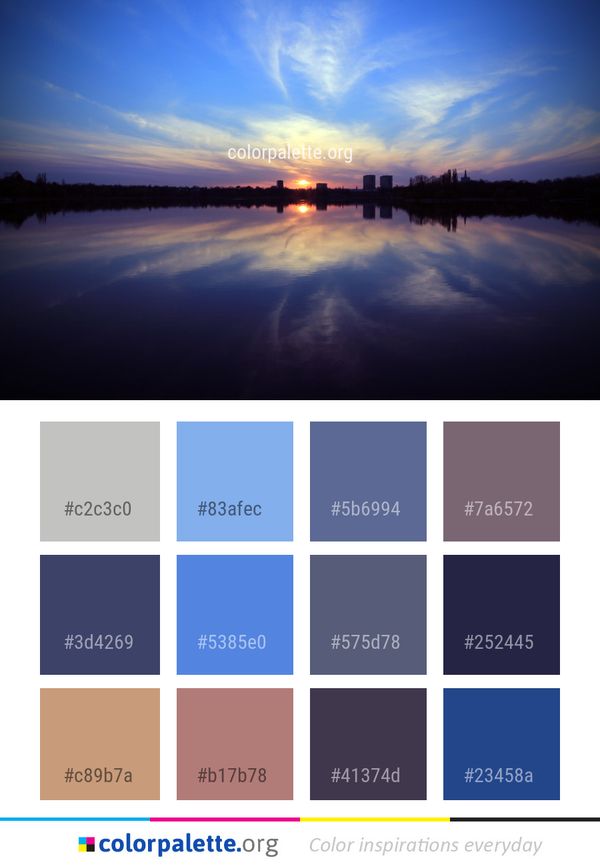 Reflection Sky Nature Color Palette