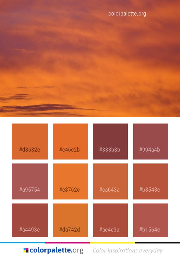 Sky Red At Morning Afterglow Color Palette