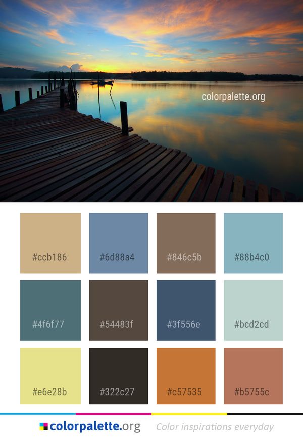 Sky Water Reflection Color Palette