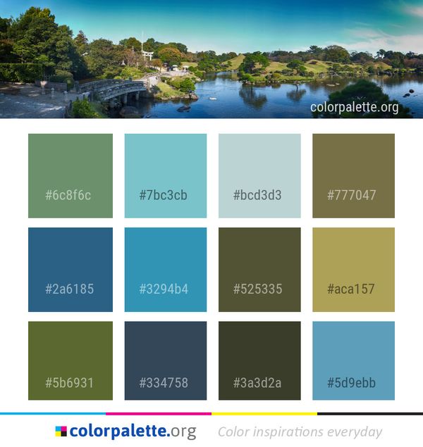 Water Nature Reflection Color Palette