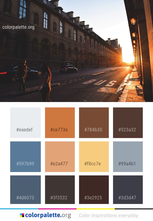 Car Lane Sky Color Palette