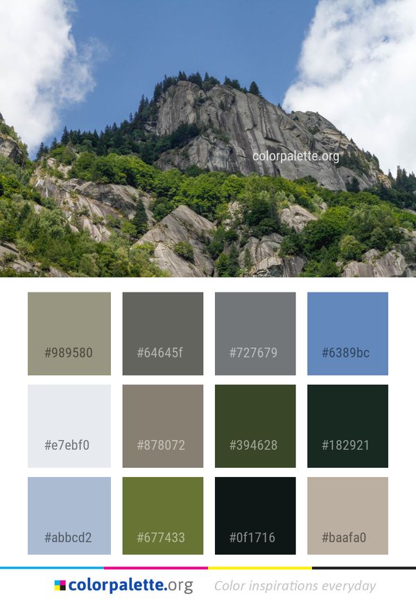 Mountainous Landforms Mountain Sky Color Palette