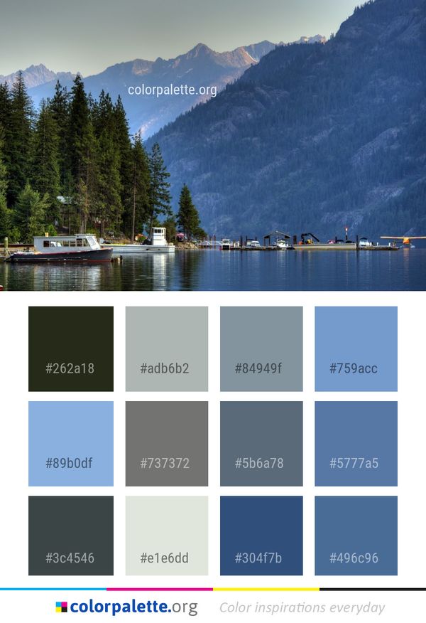 Nature Water Reflection Color Palette