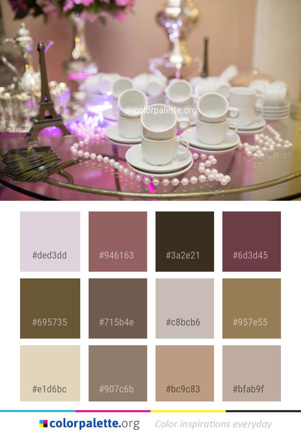 Pink Purple Tableware Color Palette