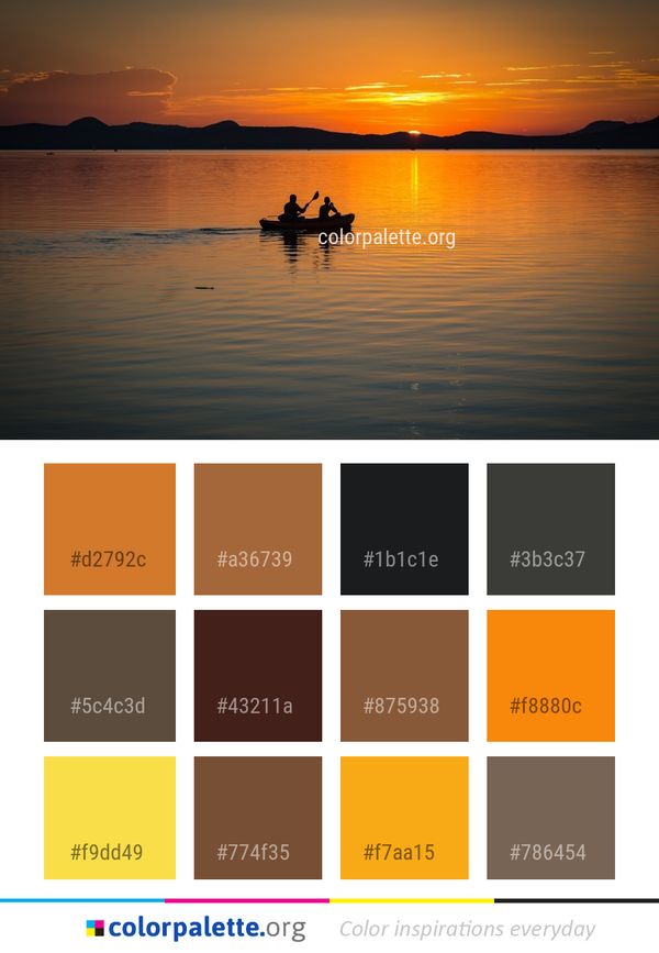 Reflection Water Sunset Color Palette