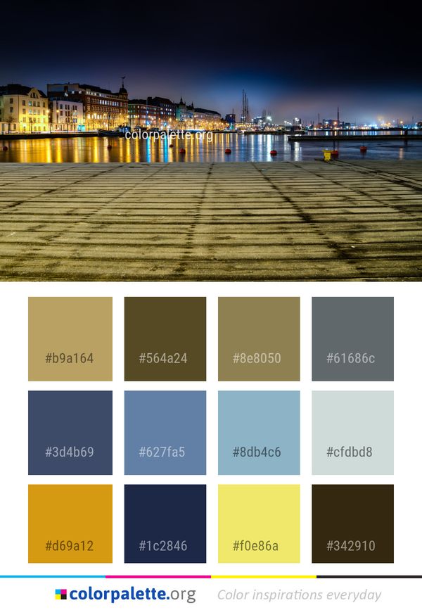 Sky Body Of Water Night Color Palette