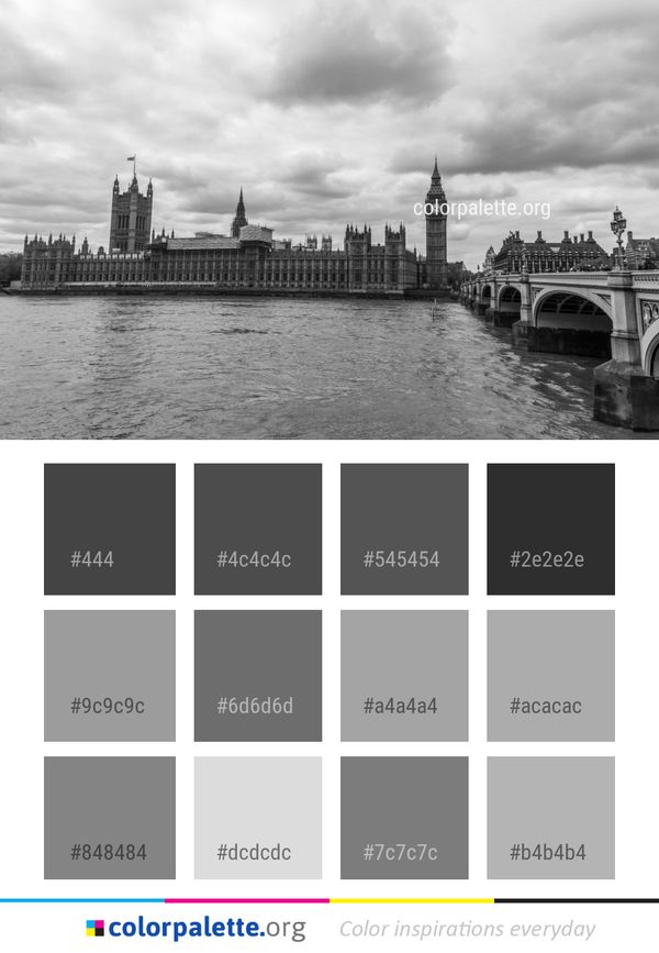 Sky Cityscape Black And White Color Palette