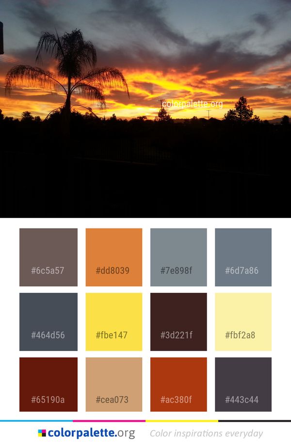 Sky Sunset Afterglow Color Palette