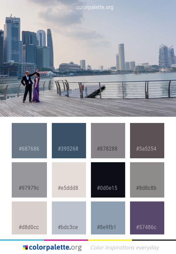 Skyline City Water Color Palette