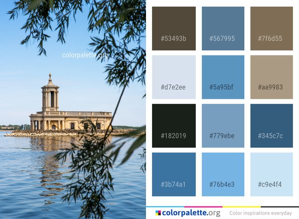 Waterway Landmark Sky Color Palette