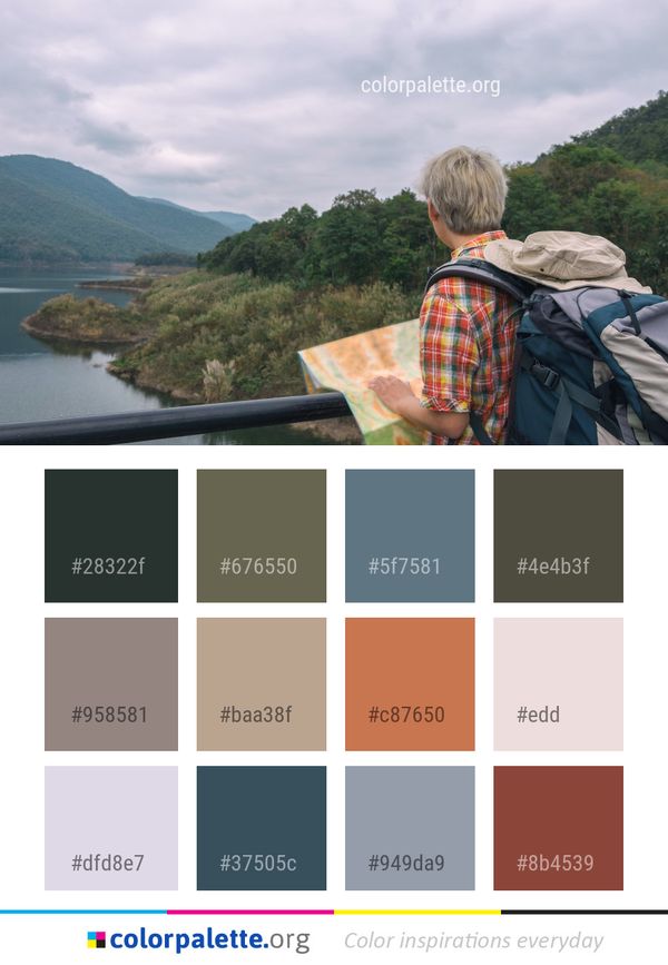 Wilderness Mountainous Landforms Lake Color Palette