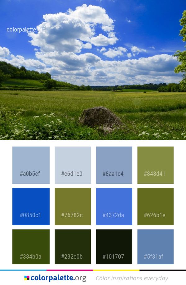Grassland Sky Cloud Color Palette