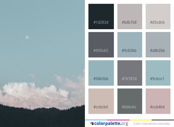Sky Cloud Daytime Color Palette