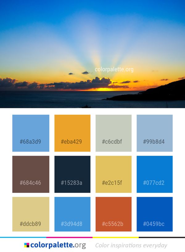 Sky Horizon Afterglow Color Palette