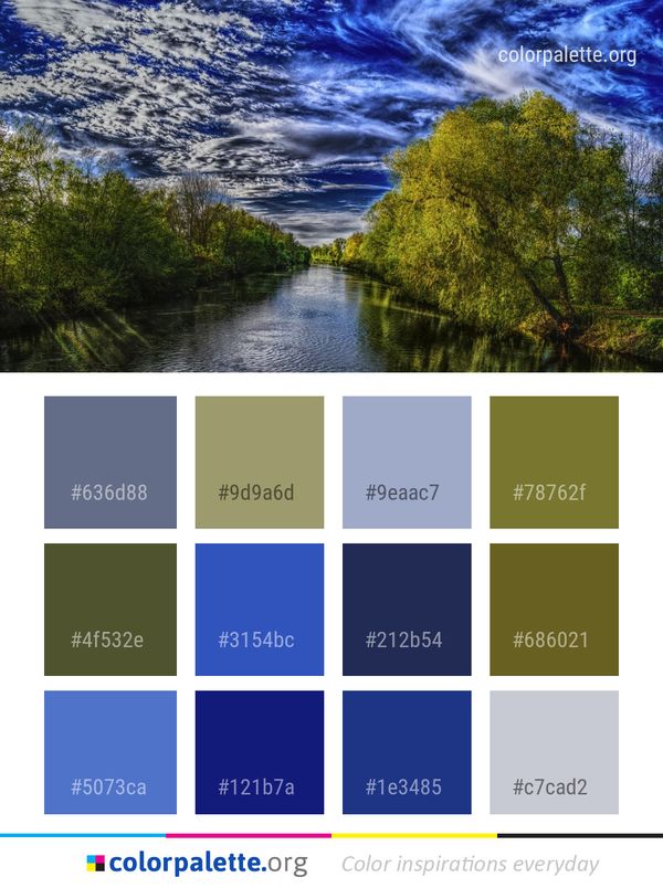Sky Reflection Water Color Palette