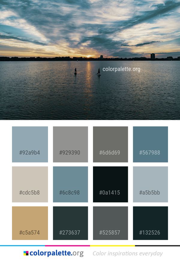 Sky Water Reflection Color Palette