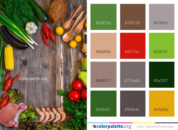 Vegetable Natural Foods Local Food Color Palette