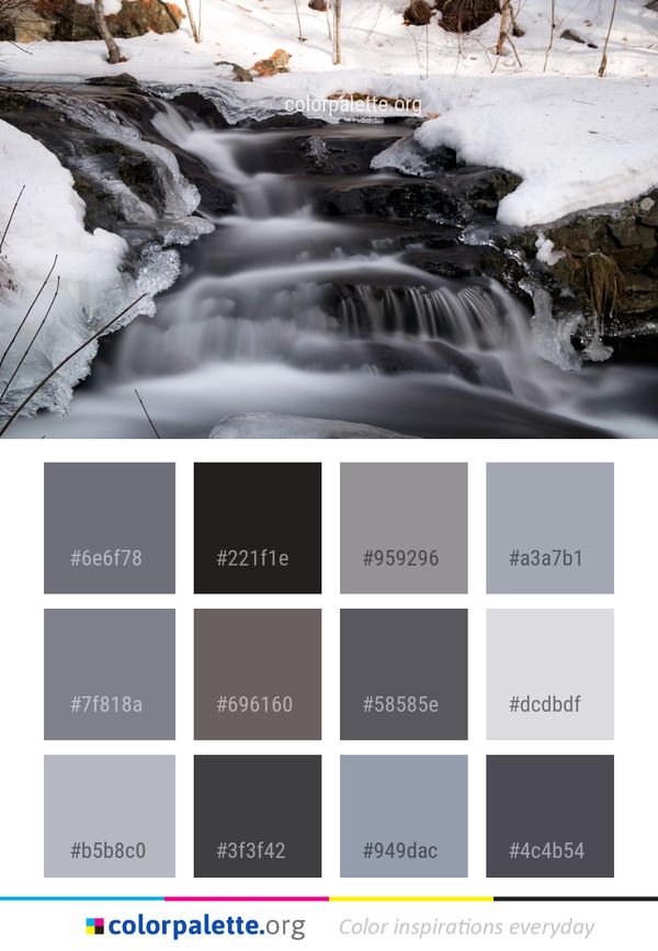 Water Nature Snow Color Palette