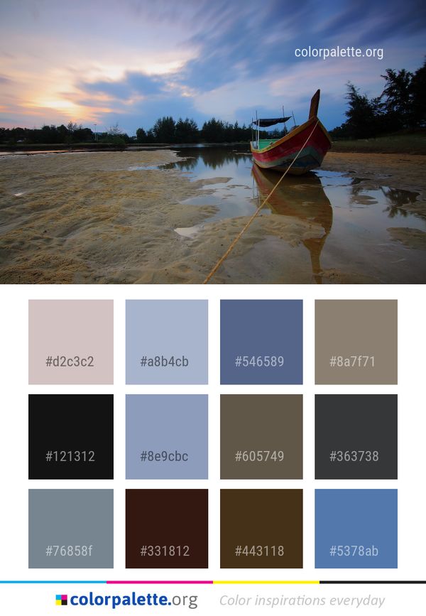Water Sky Body Of Color Palette