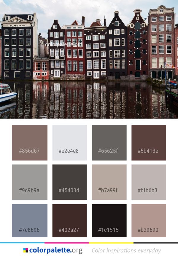 Waterway Reflection Canal Color Palette