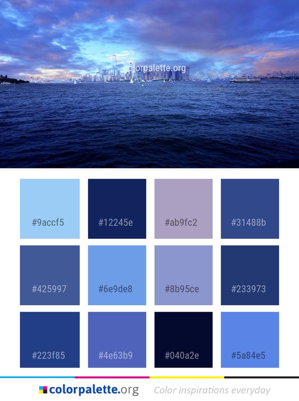 Waterway Sea Sky Color Palette