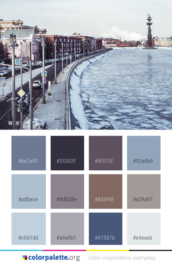 Waterway Winter Town Color Palette
