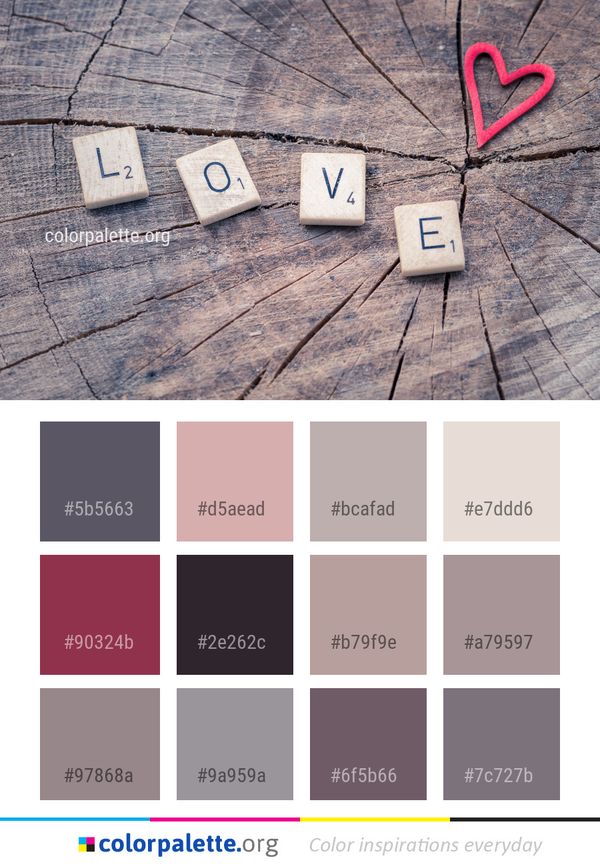 Wood Font Number Color Palette