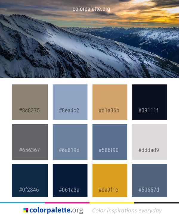 Mountainous Landforms Sky Mountain Color Palette