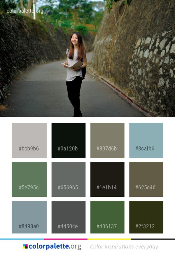 Photograph Girl Tree Color Palette