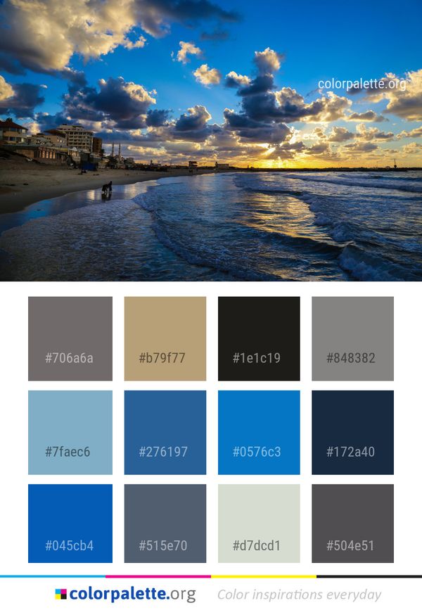 Sky Sea Cloud Color Palette