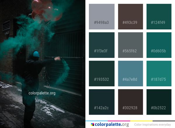 Water Darkness Light Color Palette