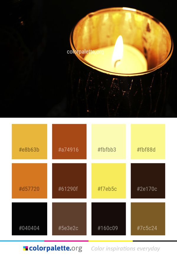 Candle Light Lighting Color Palette