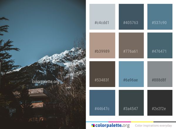 Mountainous Landforms Sky Nature Color Palette