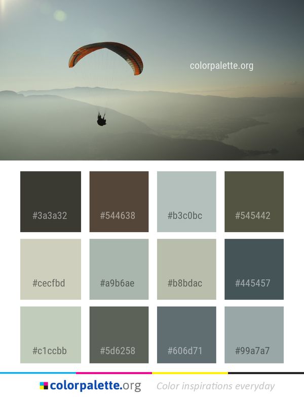 Paragliding Air Sports Sky Color Palette