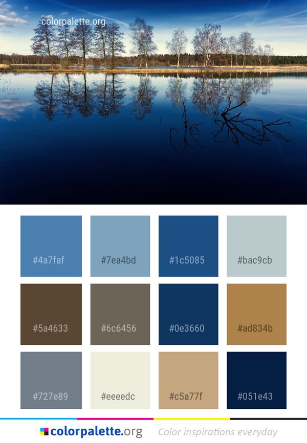 Reflection Water Nature Color Palette