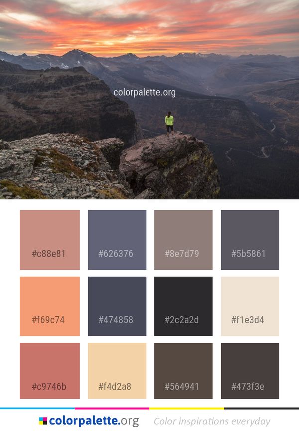 Sky Mountainous Landforms Mountain Color Palette