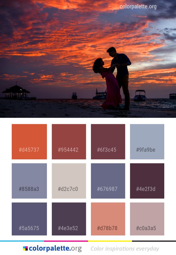 Sky Photograph Sunset Color Palette