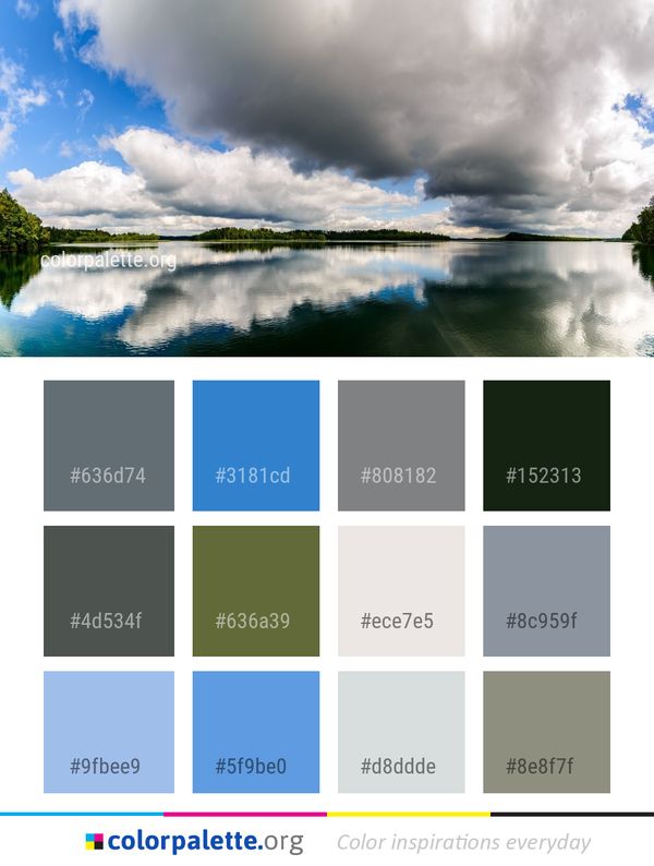 Sky Reflection Cloud Color Palette