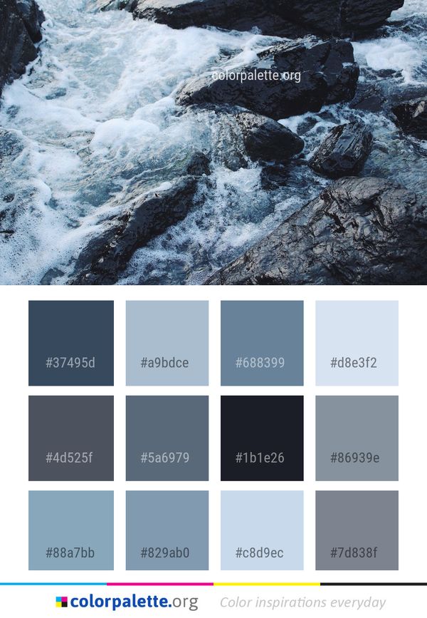 Water Body Of Rock Color Palette