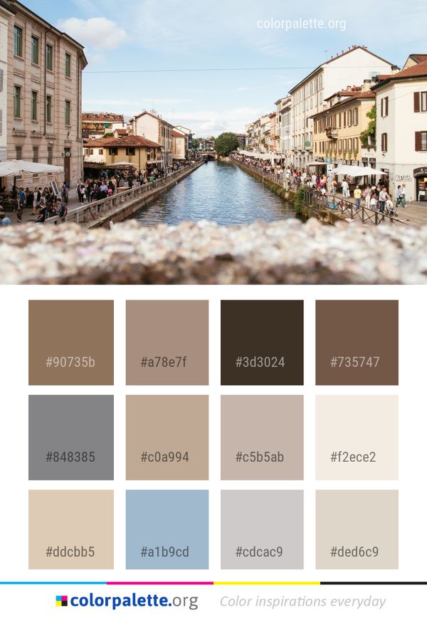 Waterway Town Canal Color Palette