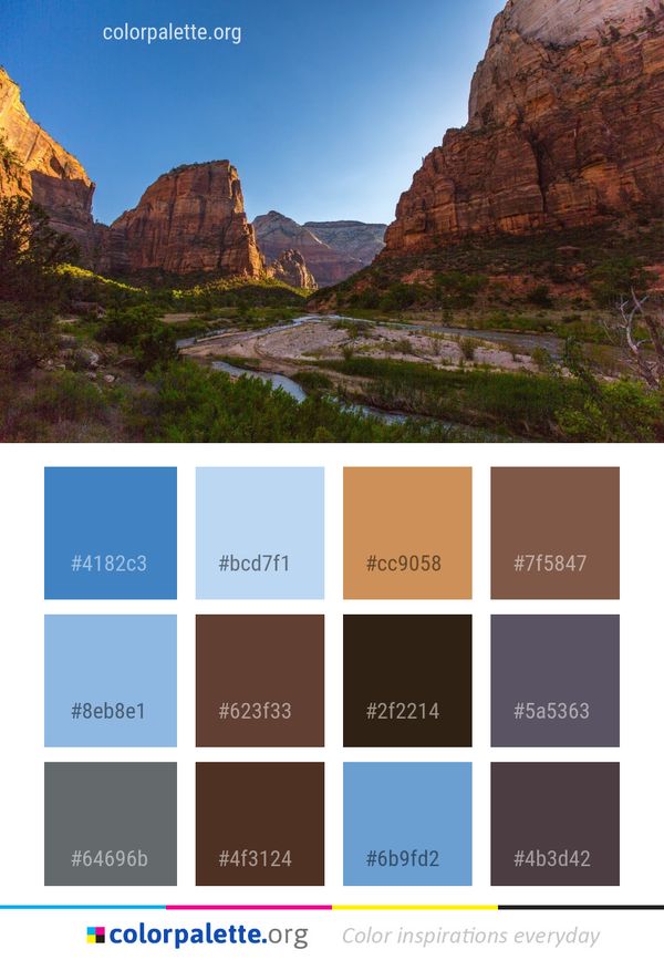 Wilderness Rock Mountainous Landforms Color Palette
