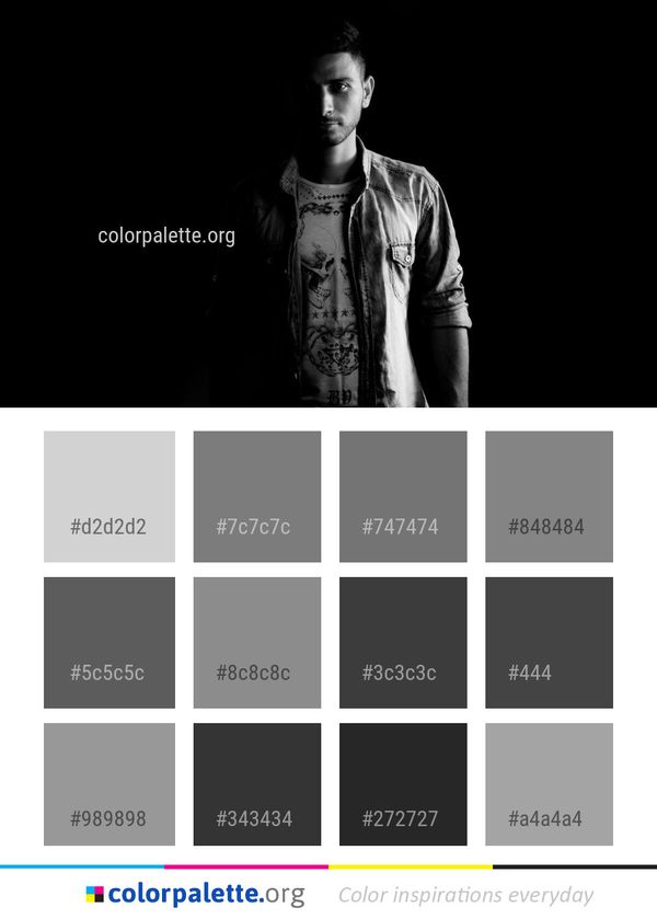 Black And White Darkness Color Palette