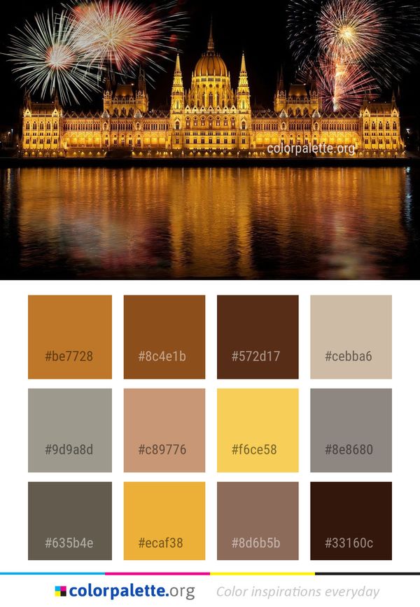 Fireworks Landmark Reflection Color Palette