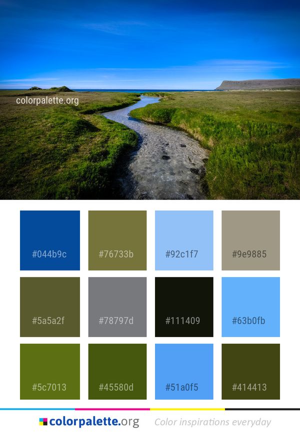 Grassland Sky Horizon Color Palette