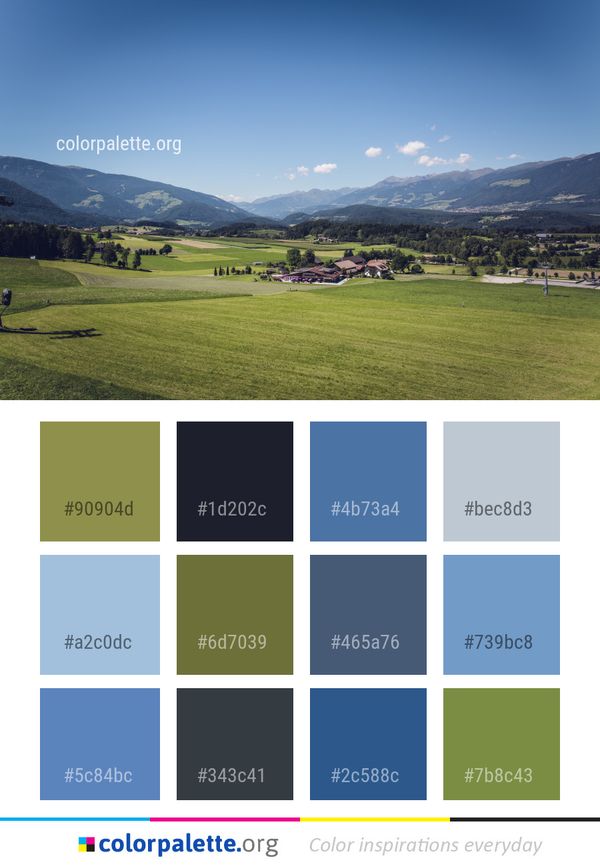 Grassland Sky Nature Color Palette