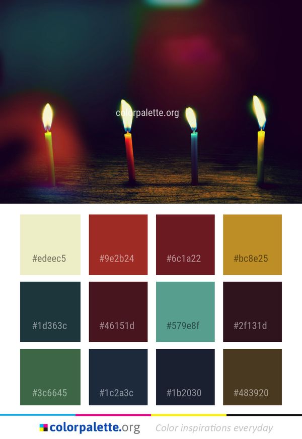 Light Lighting Candle Color Palette