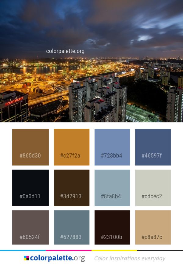 Metropolitan Area Cityscape City Color Palette