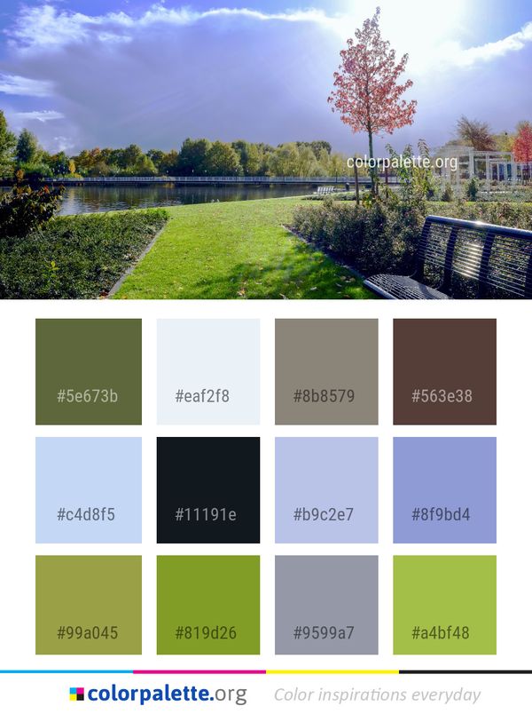 Nature Waterway Water Color Palette